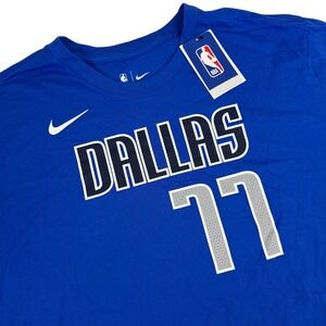 Nike NBA Dallas Mavericks‎ Luka Doncic #77 Jersey T-Shirt Mens XXL Blue NEW